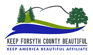 Logo with trees and Hills stating to "Keep Forsyth Beautiful"
